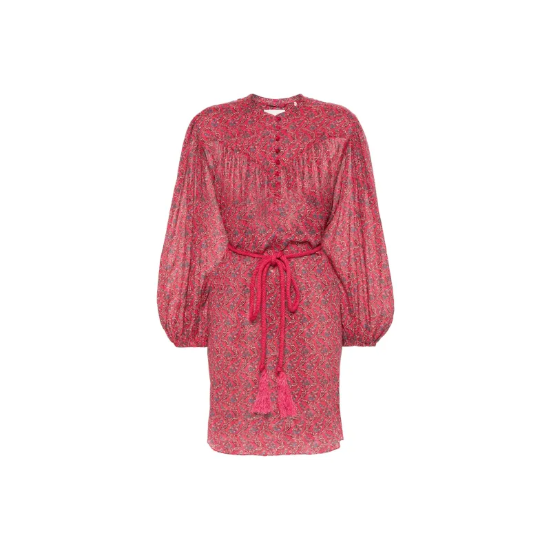 ISABEL MARANT ETOILE Kildi Floral Printed Tied Waist Dress-0