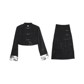 SETIROM Two Piece Skirt Sets Women's