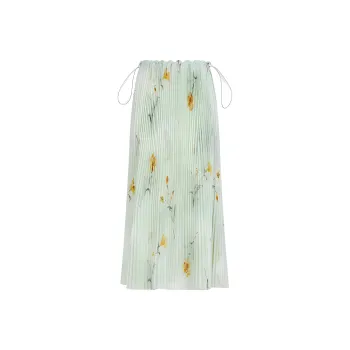 Balenciaga Floral Print Drawstring Skirt