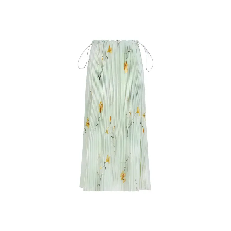 Balenciaga Floral Print Drawstring Skirt-0