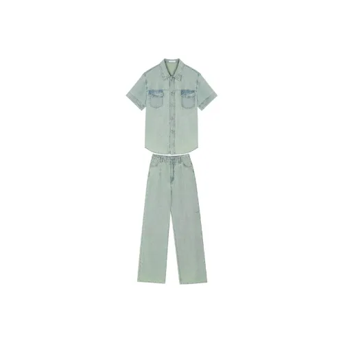 VEGA CHANG Stylish Set Women's Vintage Blue