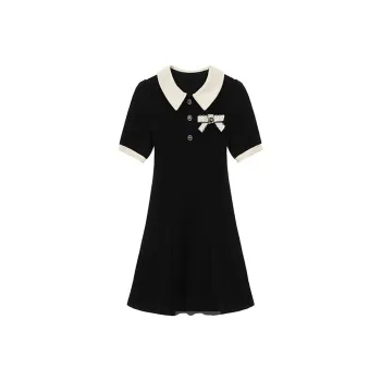 Incolore Short Sleeved Dresses Women's Black
