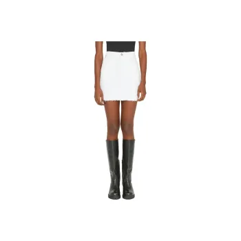 FRAME High Waisted Raw Hem Mini Skirt