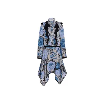 COACH Long Sleeved Dress Women's Blue