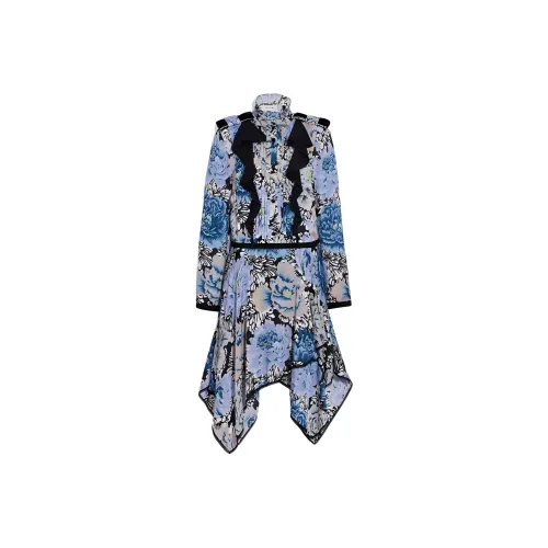 COACH Long Sleeved Dress Women's Blue
