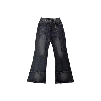 FAWENXIANGZI Jeans Women's Smoke Gray