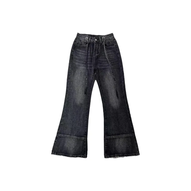 FAWENXIANGZI Jeans Women's Smoke Gray-0