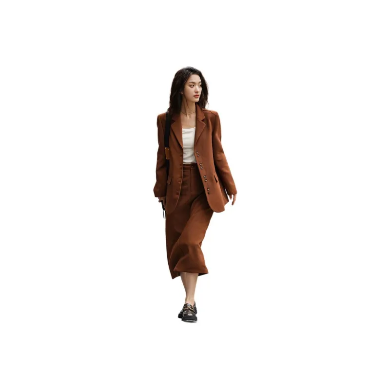 Demana Casual Long Skirt Women's Brick Red-0