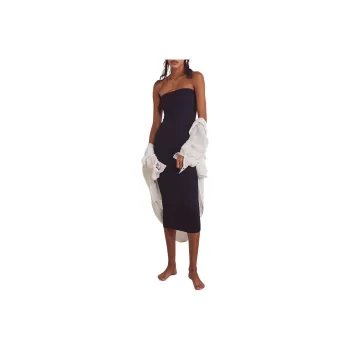 FREE PEOPLE Everyday Seamless Tube Slip Sleeveless Dress Women's Black