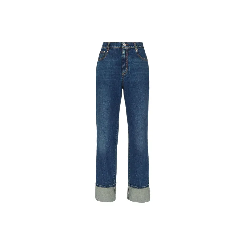 Alexander McQueen Logo Patch Jeans-0