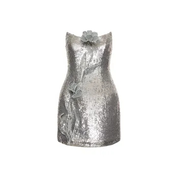 OSCAR DE LA RENTA Sleeveless Dress Women's Silver