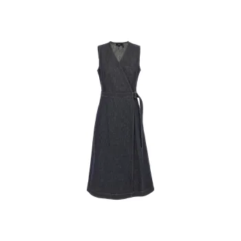 THEORY Sleeveless A Line Wrap Dress