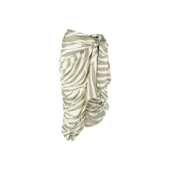 BALMAIN Zebra print Midi Skirt