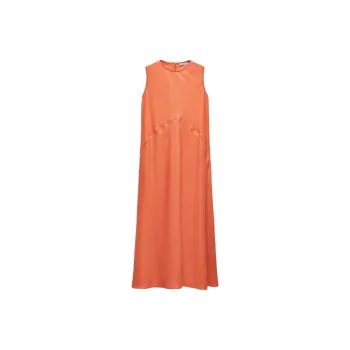 ZARA ZW Series Sleeveless Dress Women's Yellow