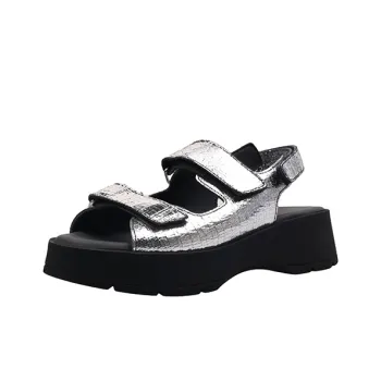 Su Yanjiao One Strap Sandals Women's Silver