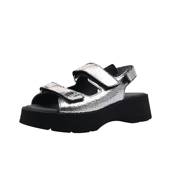 Su Yanjiao One Strap Sandals Women's Silver-0