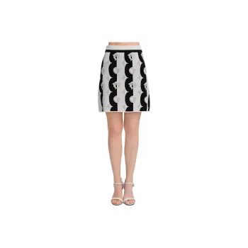Blood Glitter Casual Short Skirts Women's Black Floral
