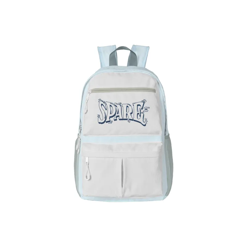 FINITE LOOP Polyester Backpack Unisex Pearl White-5