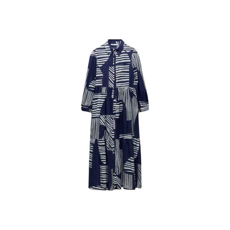 ZARA Long Sleeved Dresses Women's Blue-0