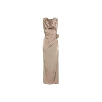 Magda Butrym Floral-appliqué Jersey Midi Dress