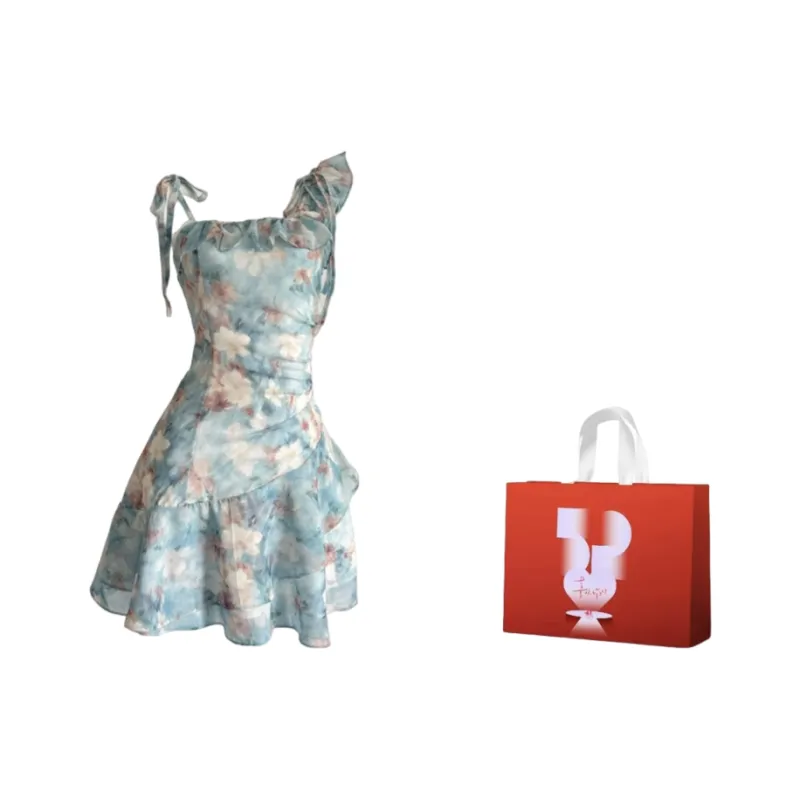 AURORA MUSE Slip Dress Women's Blue-6