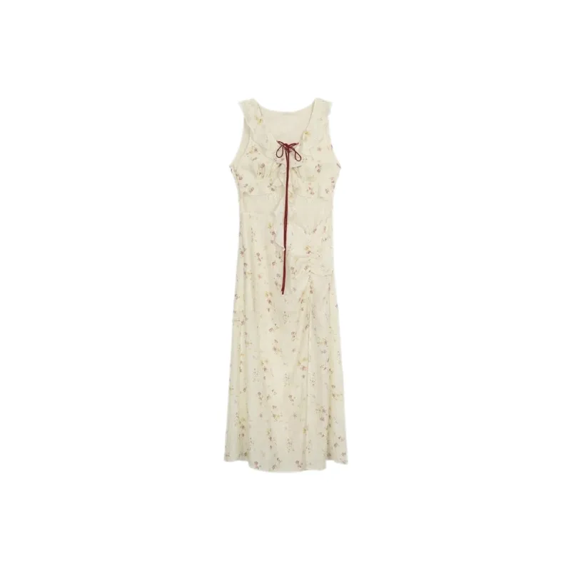 ABBY GODDESS Sleeveless Dress Women's Ecru-0