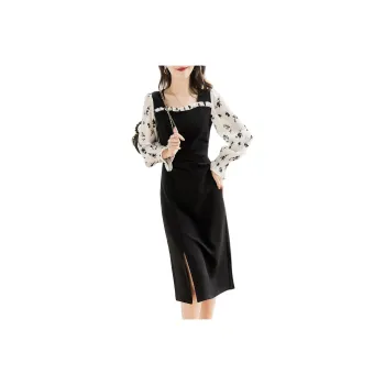 Like The Age Of Water Long Sleeved Dress Women's Black