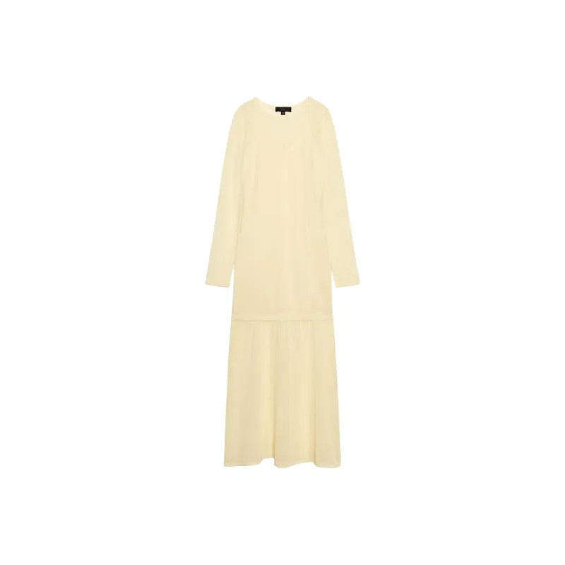 ZARA Long Sleeved Dress Women's Yellow-0