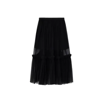 MO&CO Casual Long Skirts Women's Black