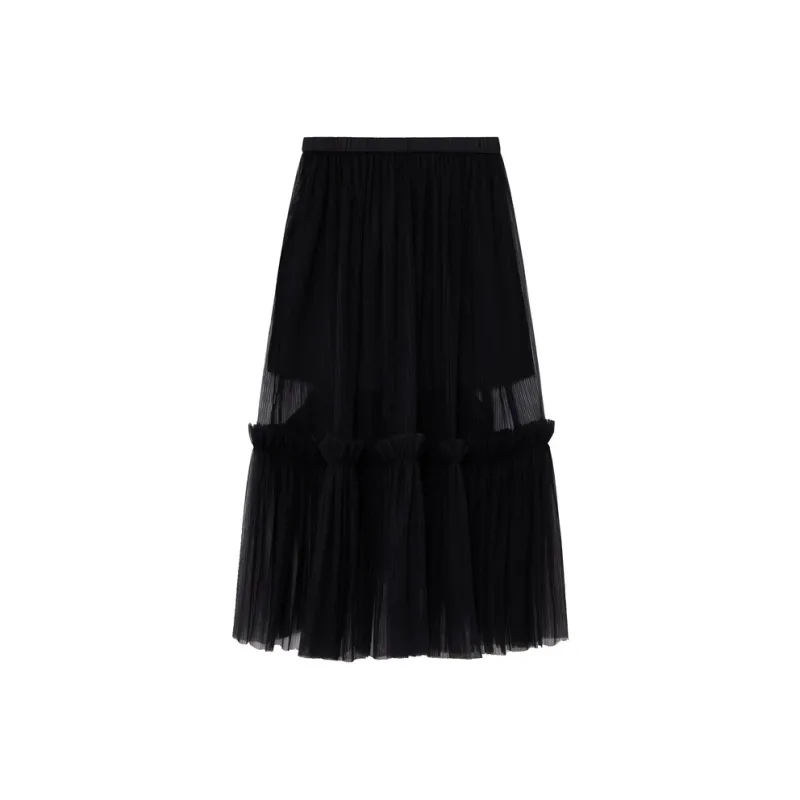 MO&CO Casual Long Skirts Women's Black-0