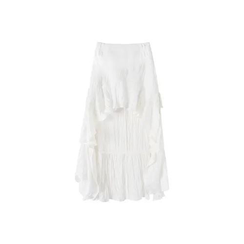 AnnoMundi Casual Long Skirts Women's White