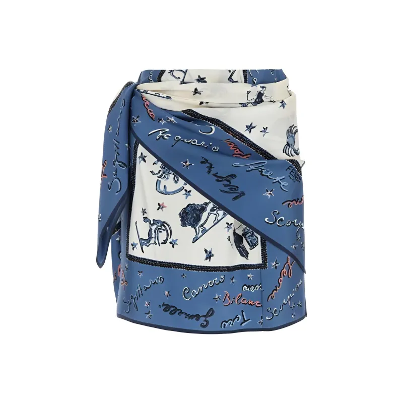 FENDI Astrology-print Silk Pareo-0