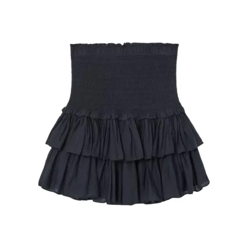 ISABEL MARANT Naomi Smocked Ruffled Hem Skirt