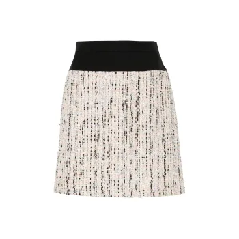 Alexander McQueen Tweed Midi Skirt