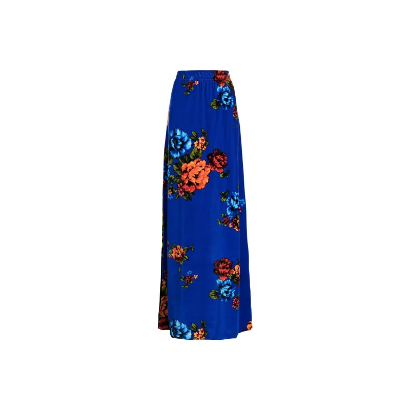 Vetements Floral print Velvet Maxi Skirt-0