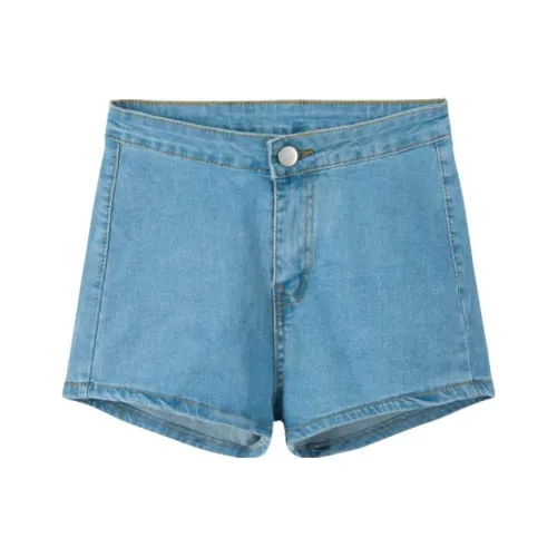 Meat meat small cherries Denim Shorts Women's Vintage Blue