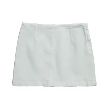 Calvin Klein JENNIE Series Denim Short Skirts Women's Light Emerald Green