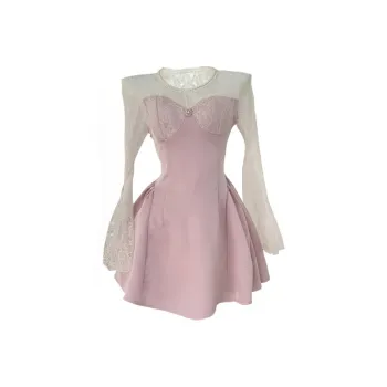 SKYA Long Sleeved Dresses Women's Pink