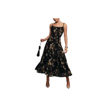 REFORMATION Katalina Dress Slip Dresses Women's Black