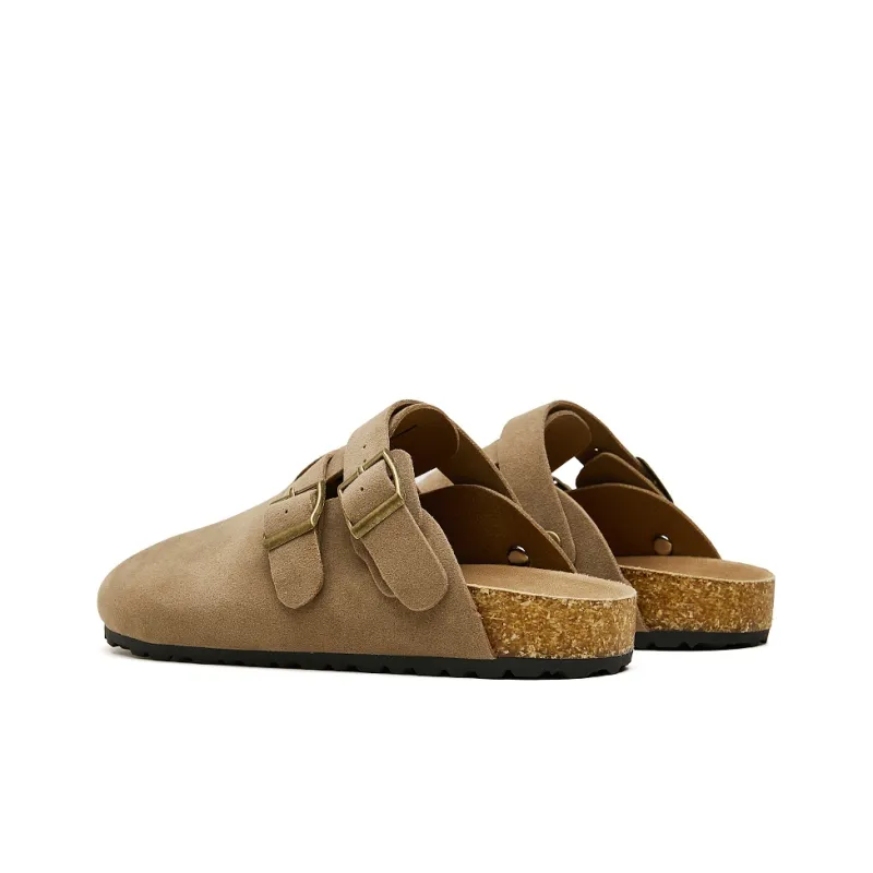 MEXICAN Abrasion Resistant Slip Resistant Closed Toe Slippers Unisex Khaki-3