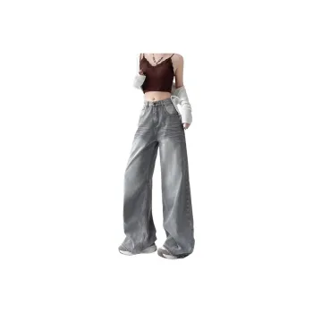 YINLEI Jeans Women's Light Gray