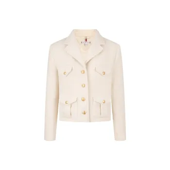 Tommy Hilfiger Business Suit Short Coat Women's Ecru