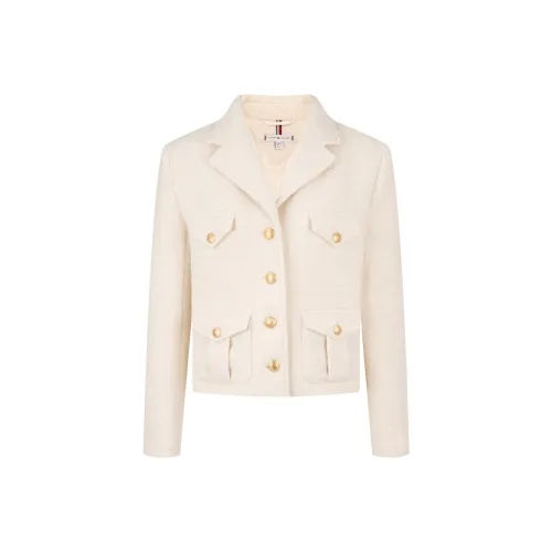 Tommy Hilfiger Business Suit Short Coat Women's Ecru