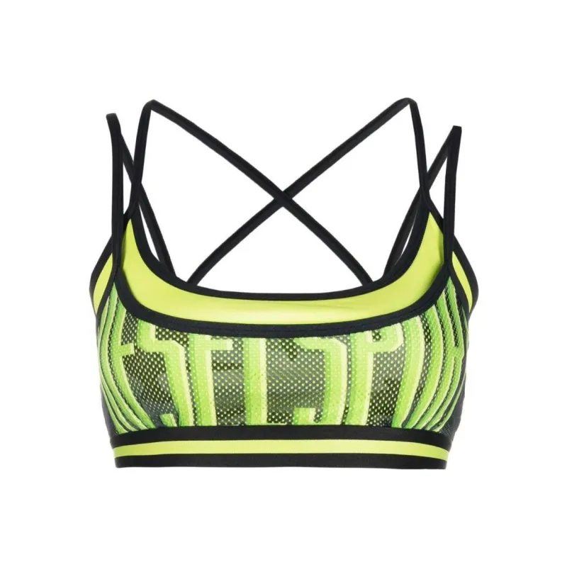 DIESEL Sport Sleeveless Sports Shirts Women's Fluorescent Yellow-0