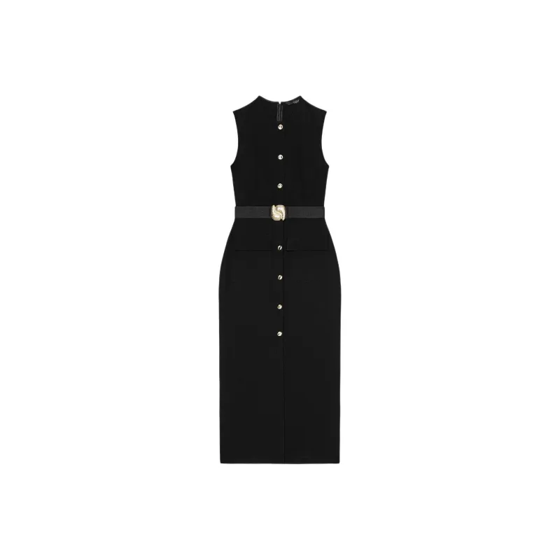 ZARA Sleeveless Dress Women's Black-0