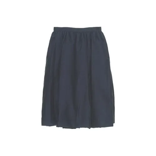 PushBUTTON Casual Long Skirt Women's Navy Blue