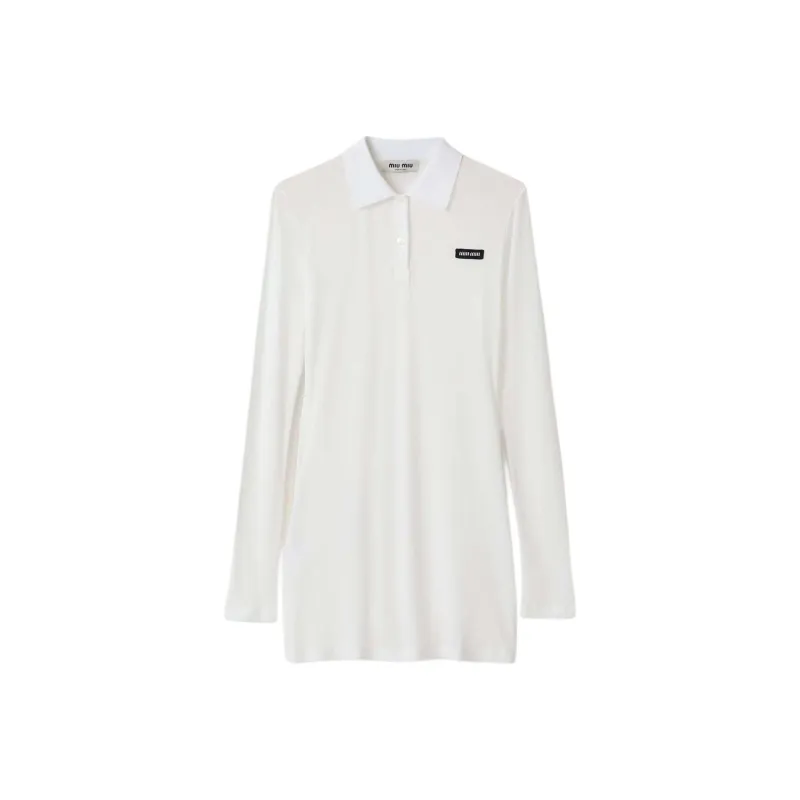 MIU MIU Ribbed jersey Mini Dress-0