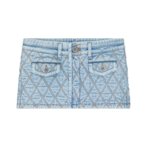 DIESEL Denim Short Skirts Women's Light Blue