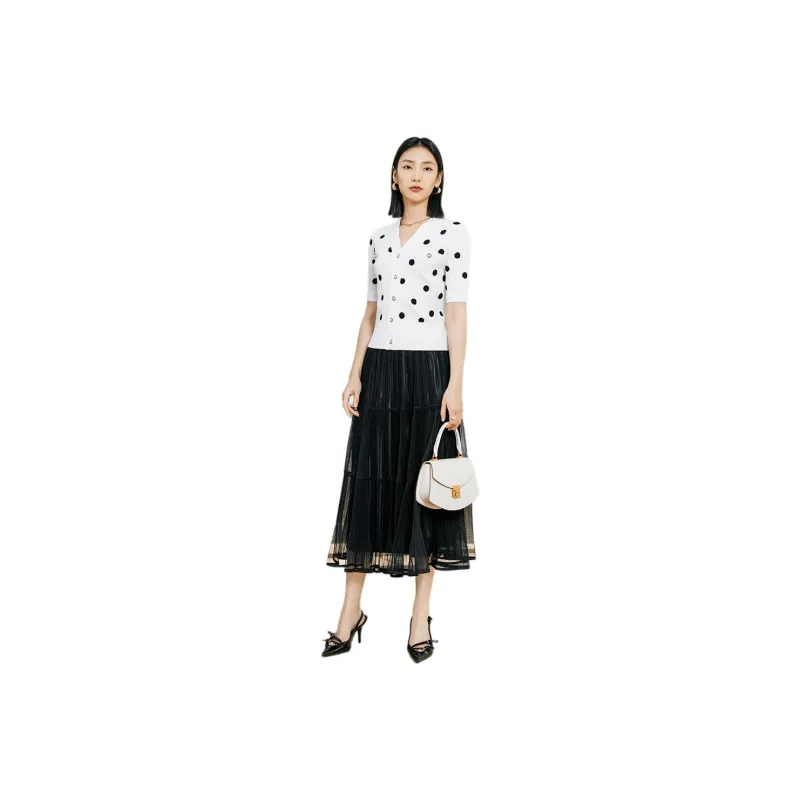 Yan Domain Casual Long Skirts Women's Black-0