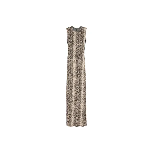 Marine Serre Python print Draped Maxi Dress